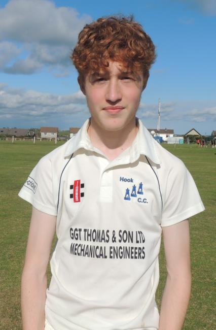 Lewis Miller - runs and a wicket for Hook all-rounder